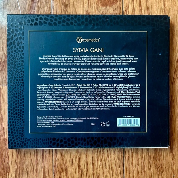 *NEW BH Cosmetics Sylvia Gani 22 Color Eyeshadow Palette - Picture 6 of 6